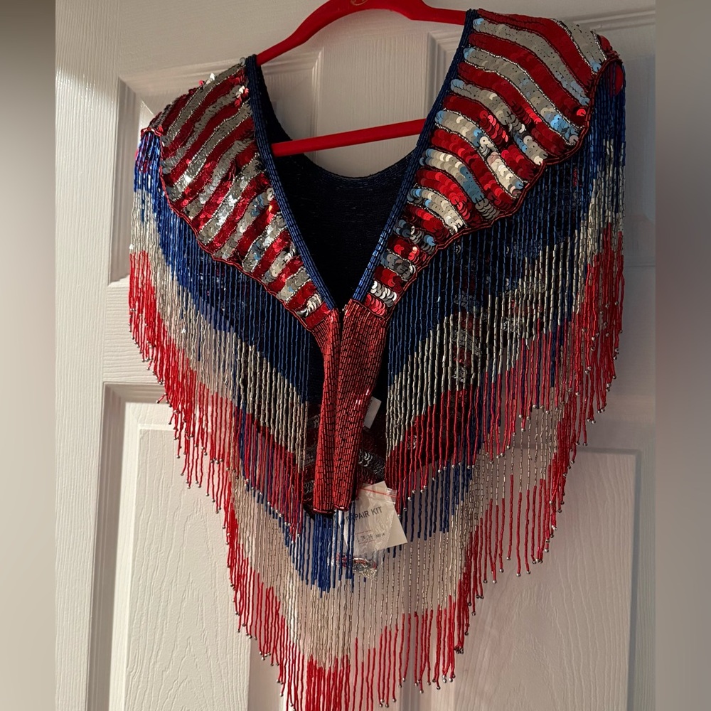 Americana Beaded Capelet